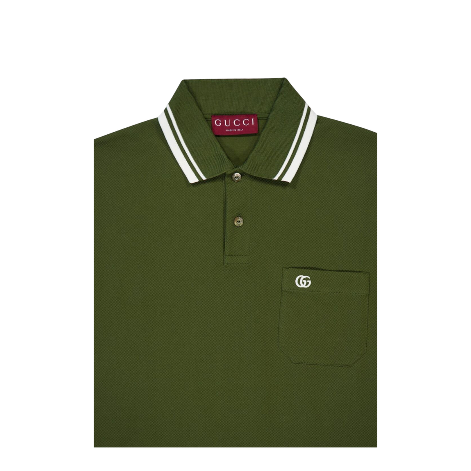 Cotton Piquet Polo Shirt with Embroidery in Forest Green