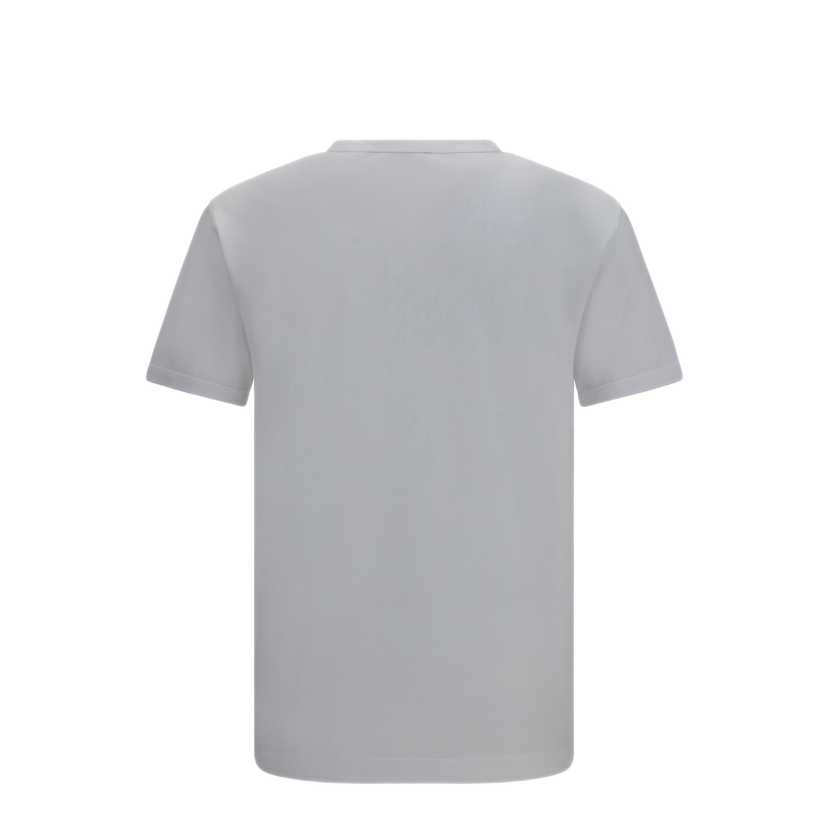 Cotton T-Shirt With Logo Plaque In Optic White