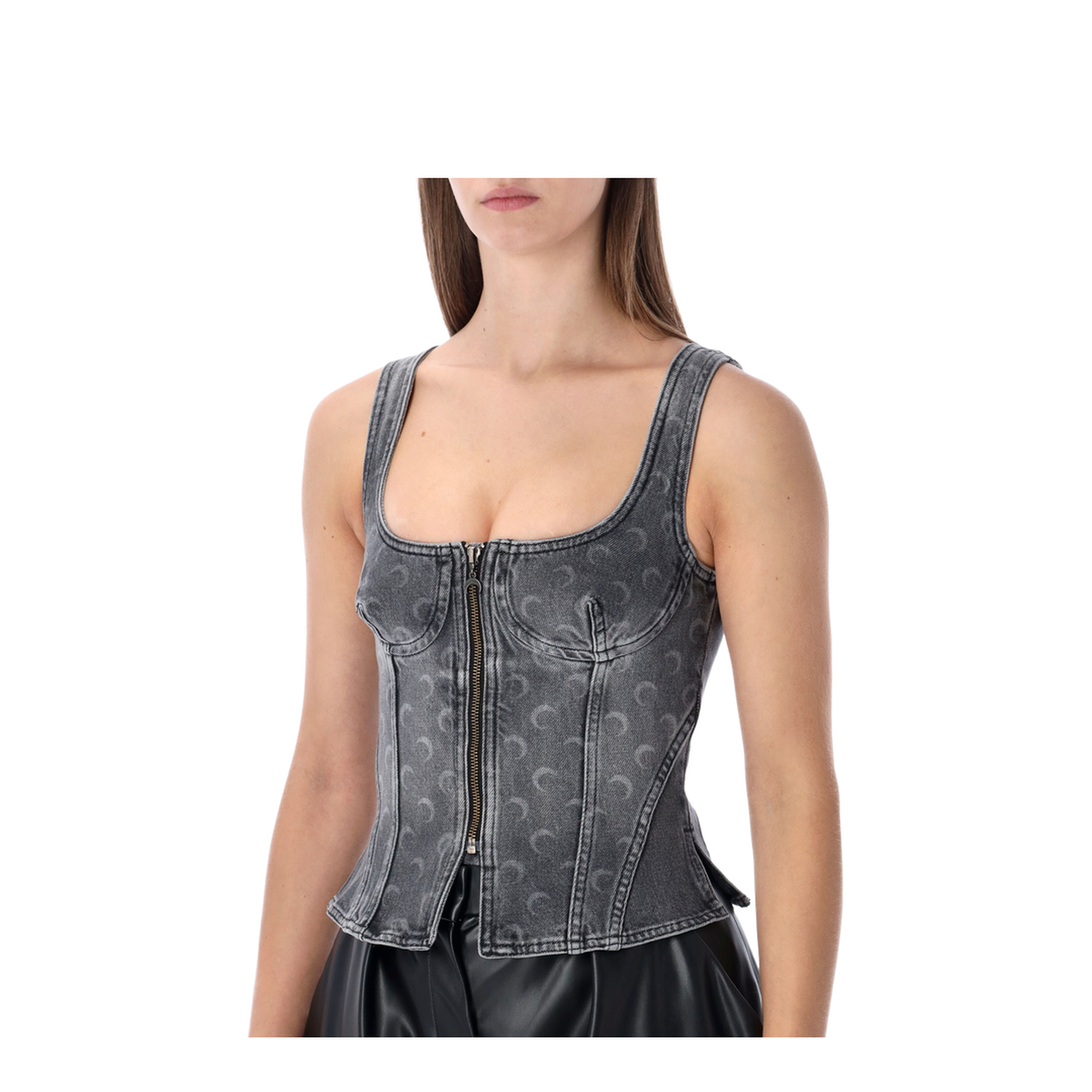MAYFEYR - Marine Serre - Top Grey - WTO408BCDEN0006GR90