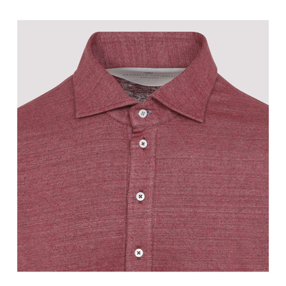 MAYFEYR - Brunello Cucinelli - Long-Sleeve Polo In Mélange Linen And Cotton Jersey - MR8273914