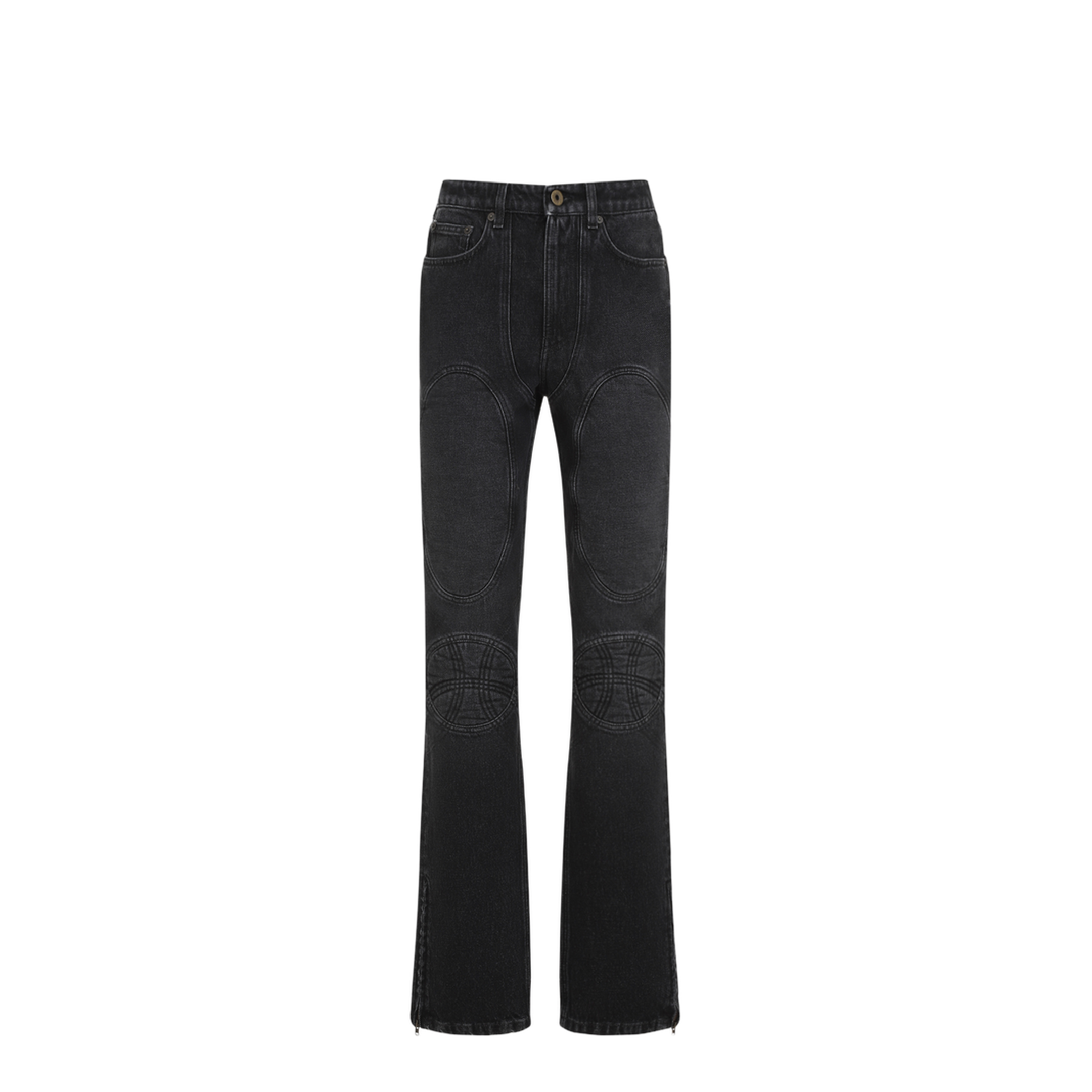 MAYFEYR - Jean Paul Gaultier - Denim Jeans With Lacing And Knee Bonding Detail - FJE148LPD016