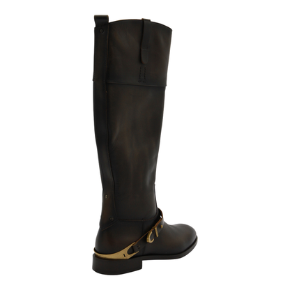 Charlie Dark Brown Leather Boots