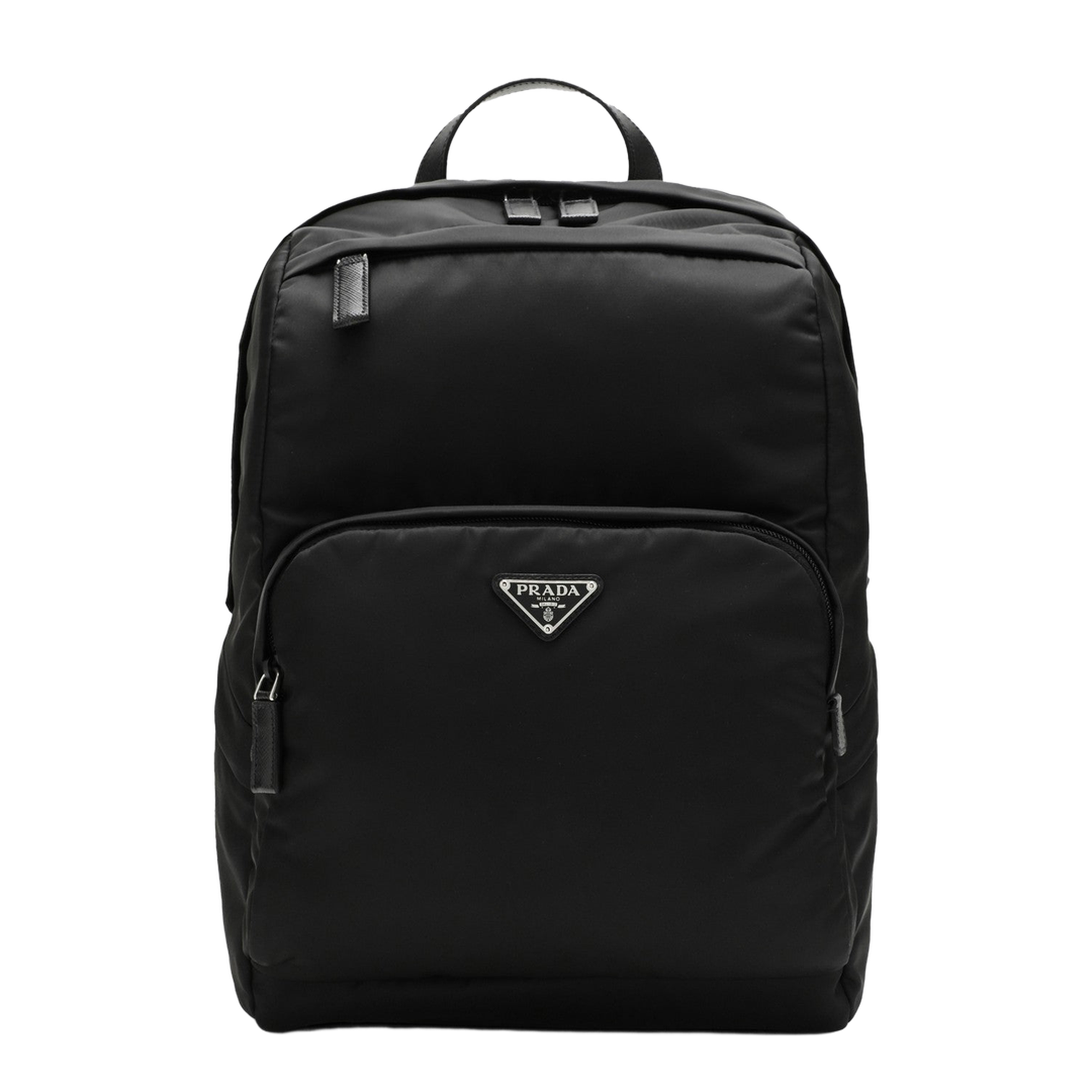 Prada Re-Nylon Saffiano Leather Backpack - Black – MAYFEYR display picture 2