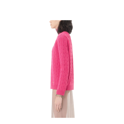 MAYFEYR - Valentino - Wool Mouliné Cable-Knit Sweater - BKC75DADH
