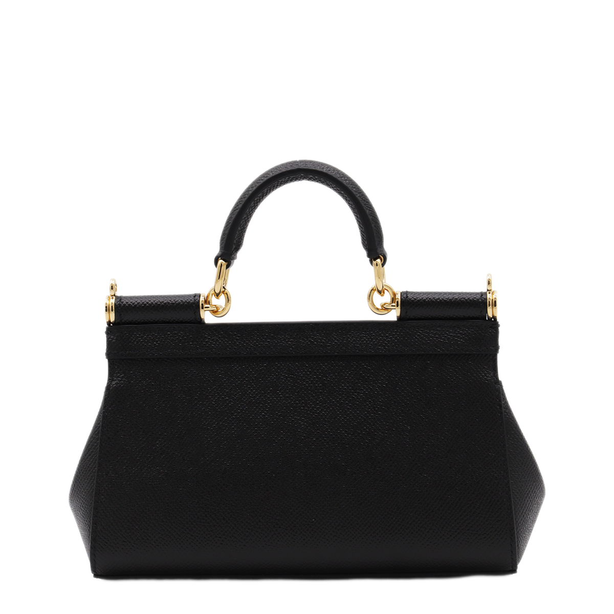 Sicily Small Calf Leather Top-Handle Bag - Nero