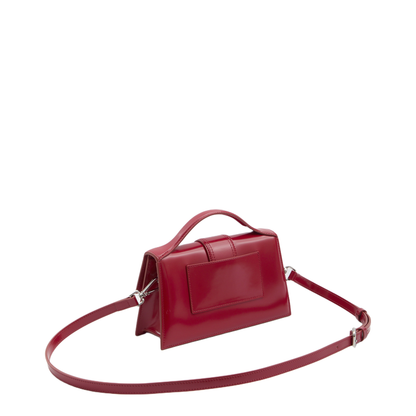 The Large Bambino Leather Top-Handle Bag - Rosso