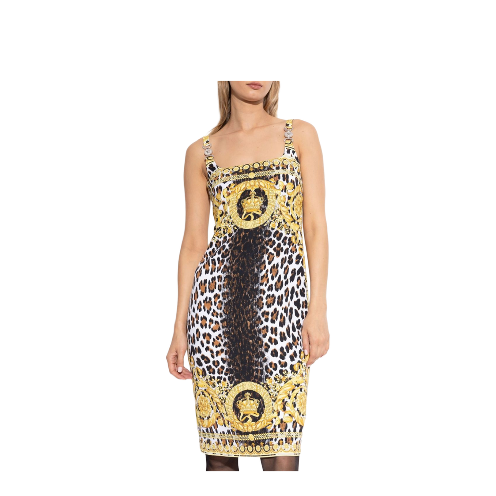 Midi Dress with Baroque Print