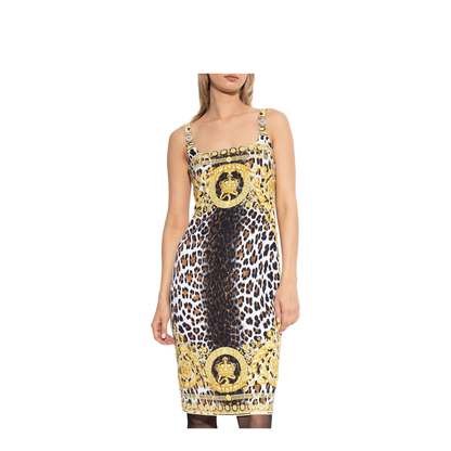 Midi Dress with Baroque Print