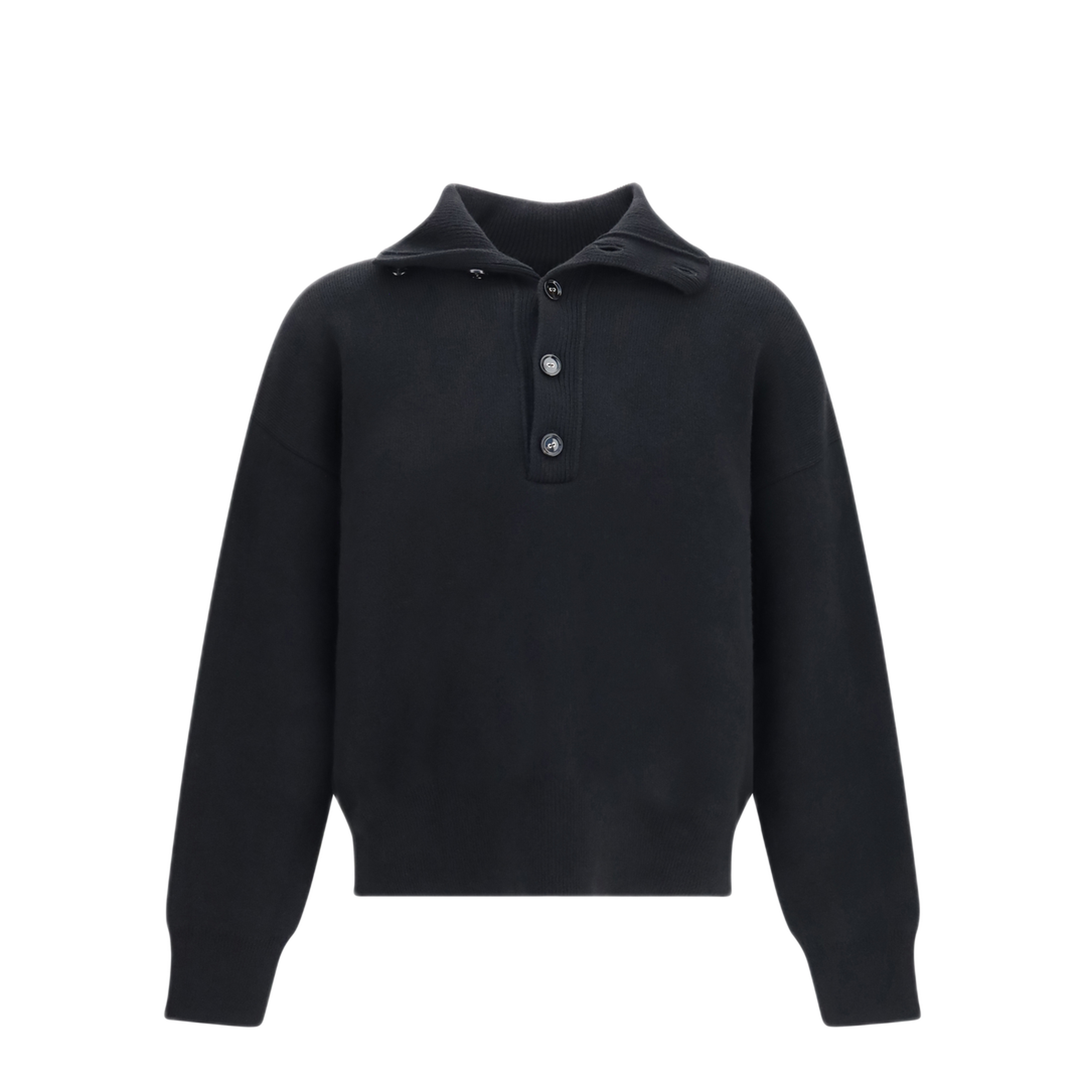 MAYFEYR - Ami Paris - High Neck Buttoned Sweater - UKS885KN0192
