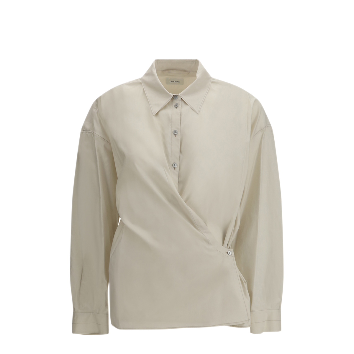 Straight Collar Twisted Shirt