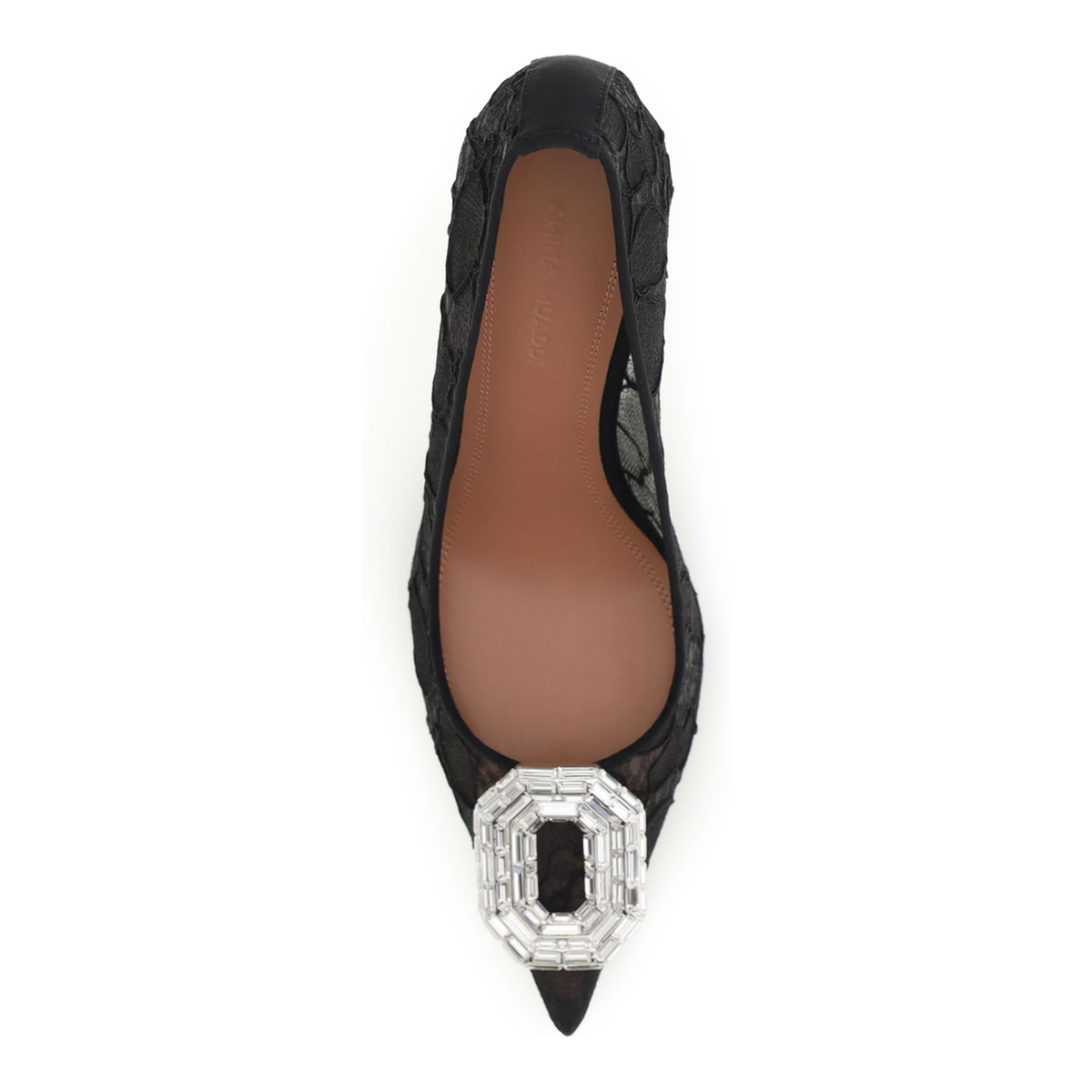 MAYFEYR - Amina Muaddi - Camelia Lace Pumps - 18S366720CAMBLACKLACEB