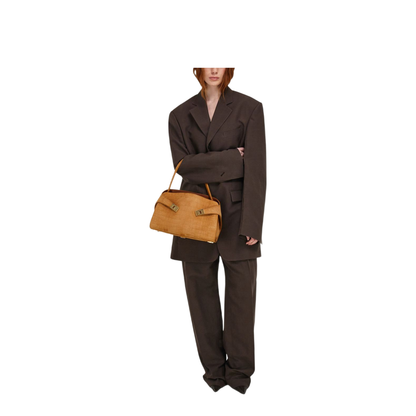 Hug Medium Eel Skin Shoulder Bag - Black