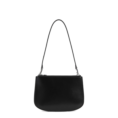 1DR Twin Calf Leather Shoulder Bag - Black