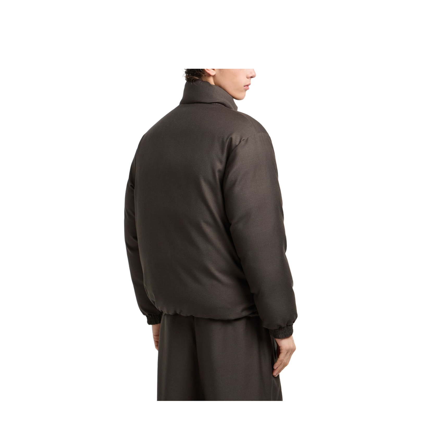 Reversible Wool-Blend Twill Down Jacket