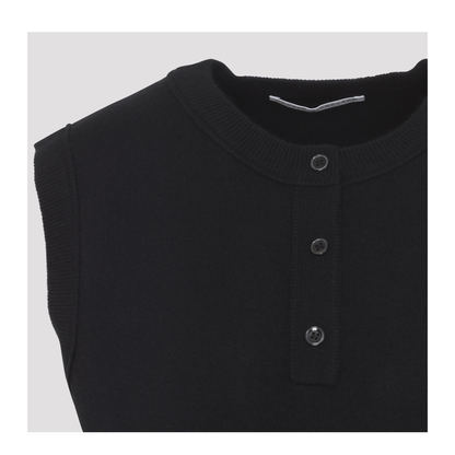 MAYFEYR - Studio Nicholson - Aurel Half Placket Vest - AURELSNW1902BLACK