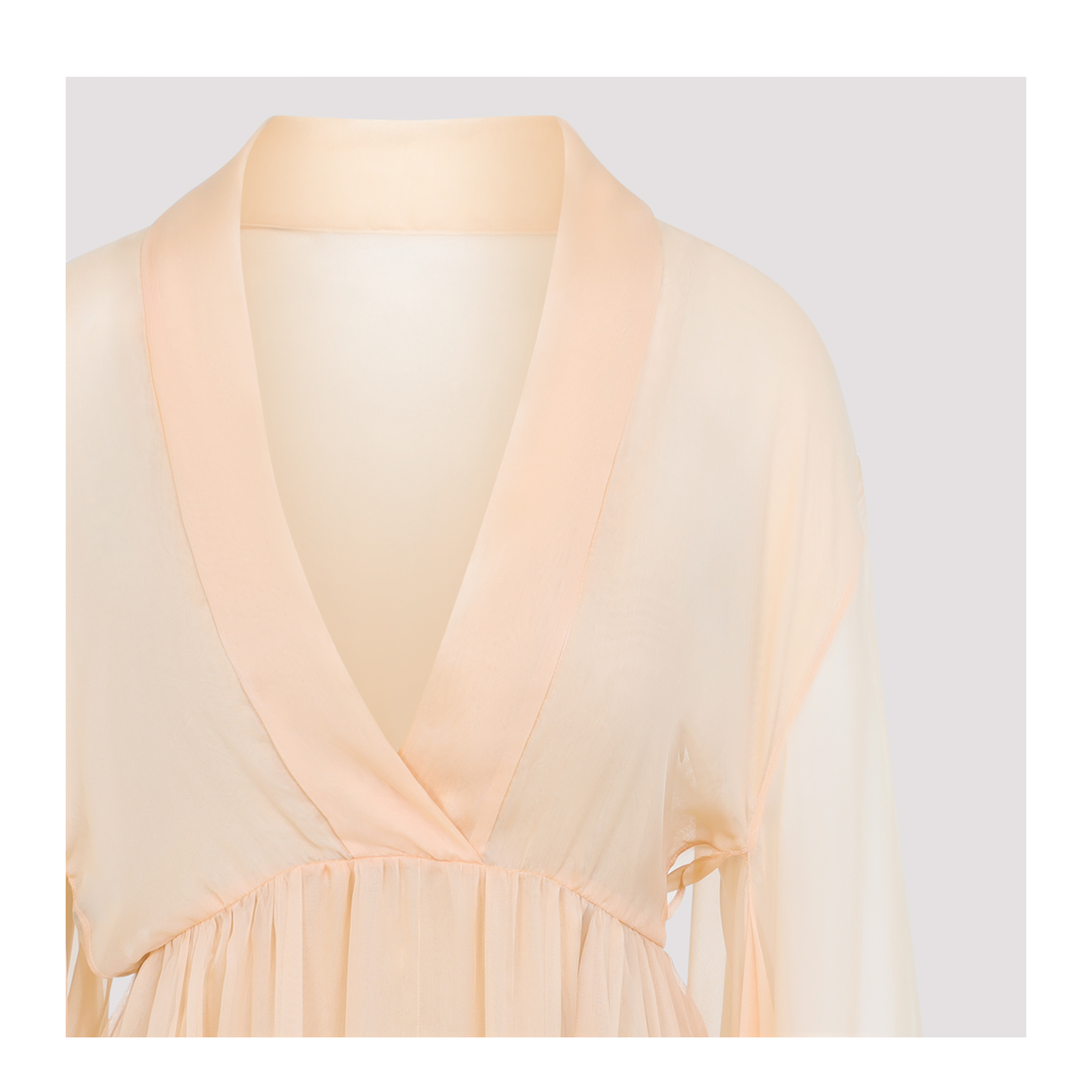 MAYFEYR - ALBERTA FERRETTI - Beige Chiffon Long Dress - A046201150016