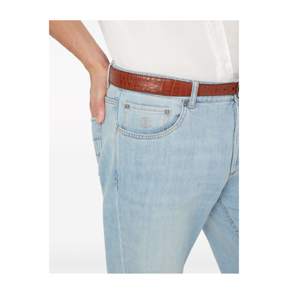 Logo Embroidery Jeans