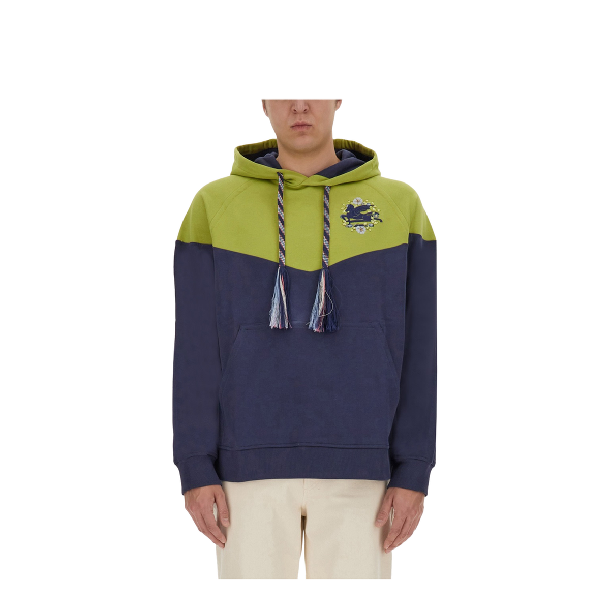 Logo Hooded Sweatshirt Kangaroo Pocket In Green