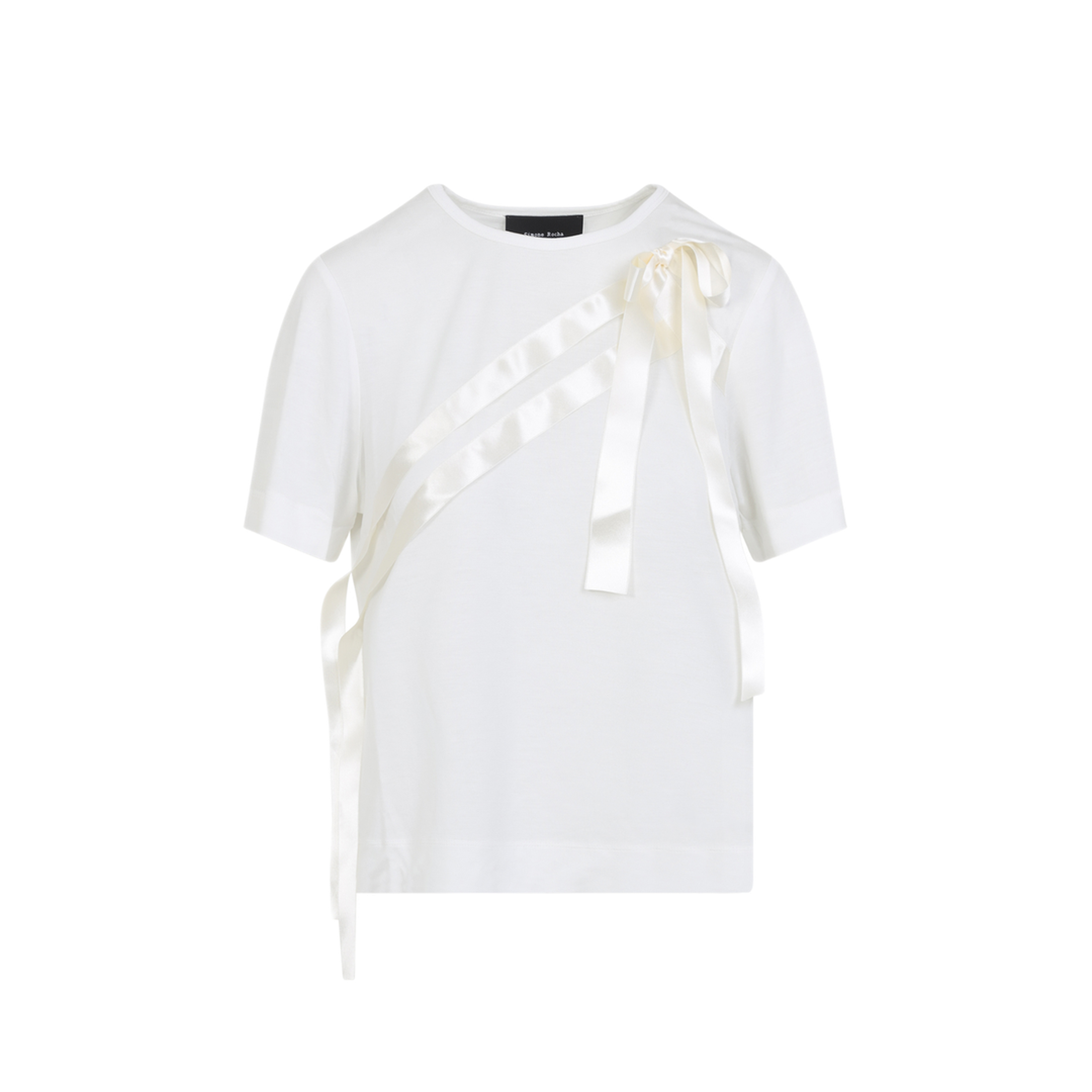 MAYFEYR - Simone Rocha - Bow Sash Easy T-Shirt - 54530571IVORY