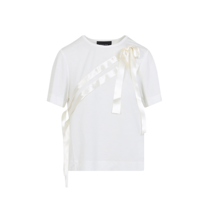 MAYFEYR - Simone Rocha - Bow Sash Easy T-Shirt - 54530571IVORY