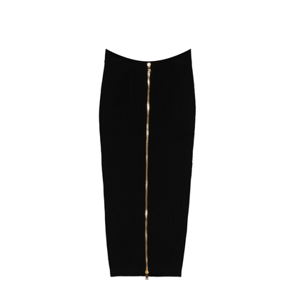 Buttoned Long Skirt