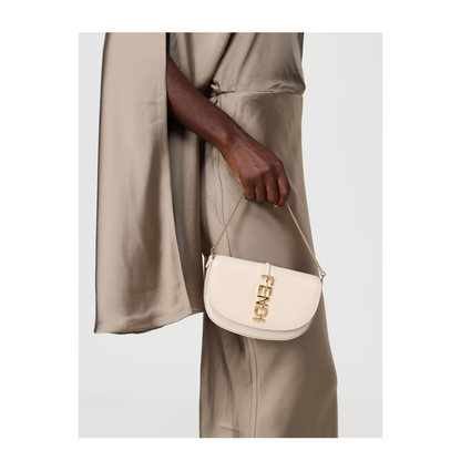 Wallet on Chain Leather White