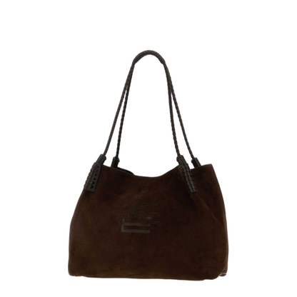 Libra Medium Suede Tote - Brown
