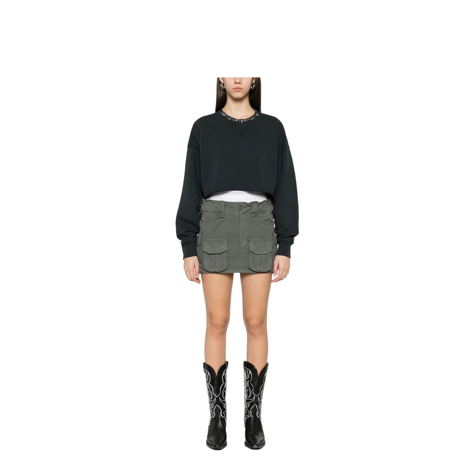 Organic Cotton Cropped Sweatshirt