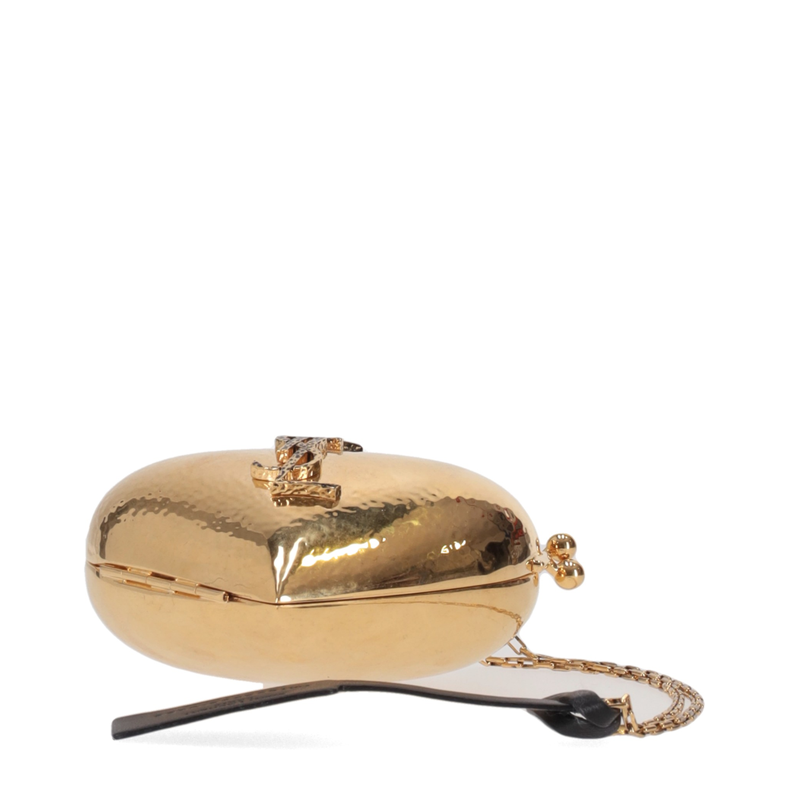 Evening Mini Brass Clutch Bags - Gold