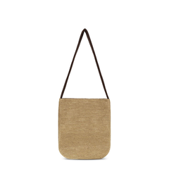 Lori Raffia Shoulder Bag - Beige