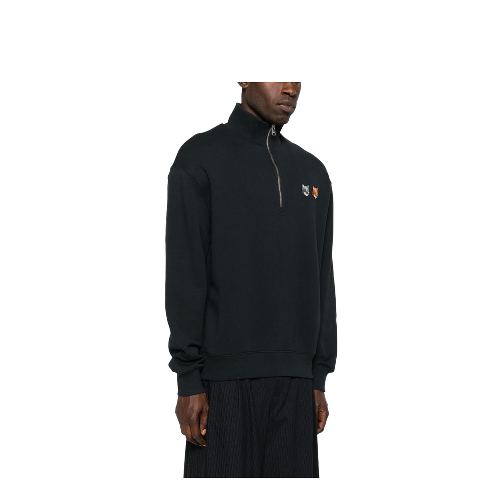 Double Bold Fox Head Cotton Sweatshirt
