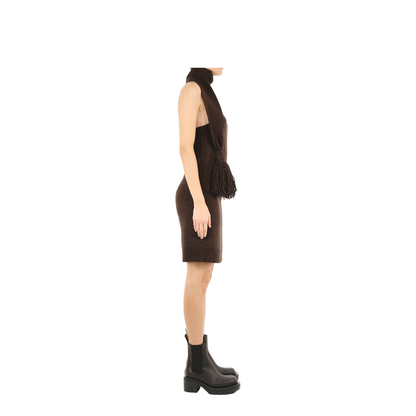 MAYFEYR - Bottega Veneta - Brown One Shoulder Dress - 676296V1DF02113