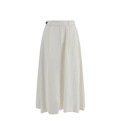 MAYFEYR - Brunello Cucinelli - Fluid Twill Tailored Skirt With Monili - MH126G3951