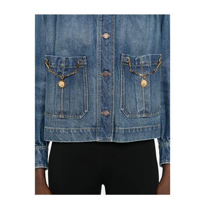 MAYFEYR - Chloè - High-Neck Gathered Denim Jacket - CH26SDV09258