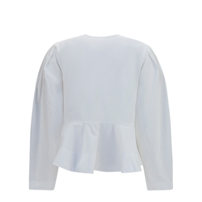 MAYFEYR - Ganni - Cotton Poplin Blouse With Bows - A1040486151
