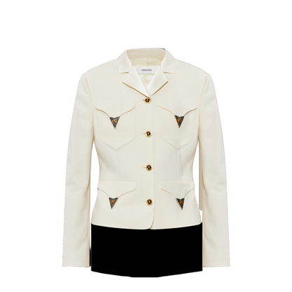 MAYFEYR - Versace - Blazer With Appliqués - 10254491A183051W740