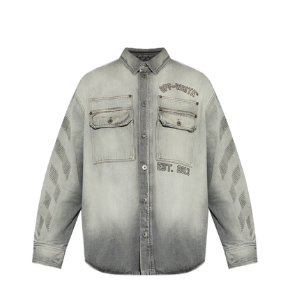 MAYFEYR - Off-White - Denim Shirt With Pockets - 44MYD05VS26D003020