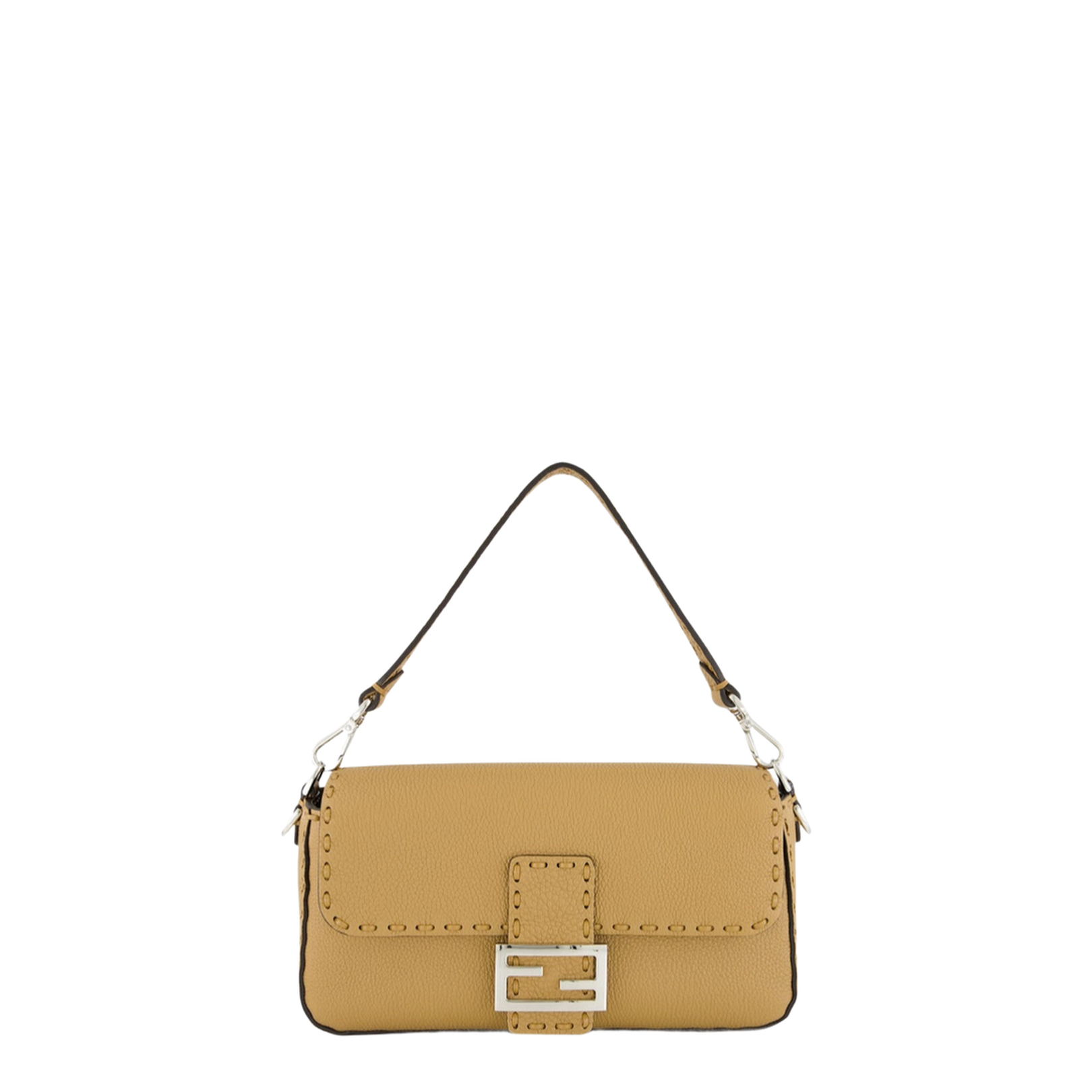 Fendi Ff Plaque Foldover-top Shoulder Bag