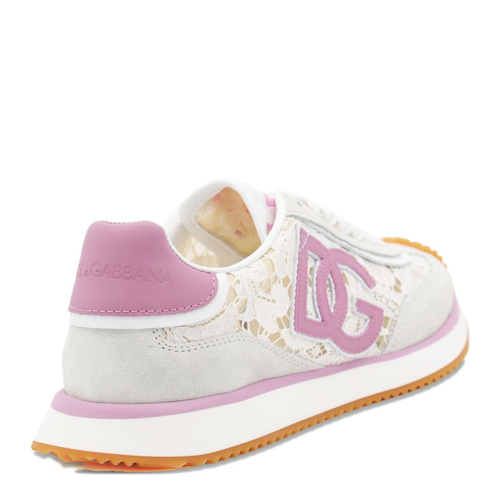 Cushion Sneakers in Lace and Fabric