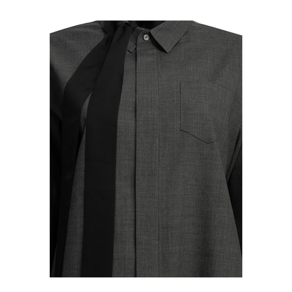 MAYFEYR - Sacai - Short Wool Shirtdress - 2608566301