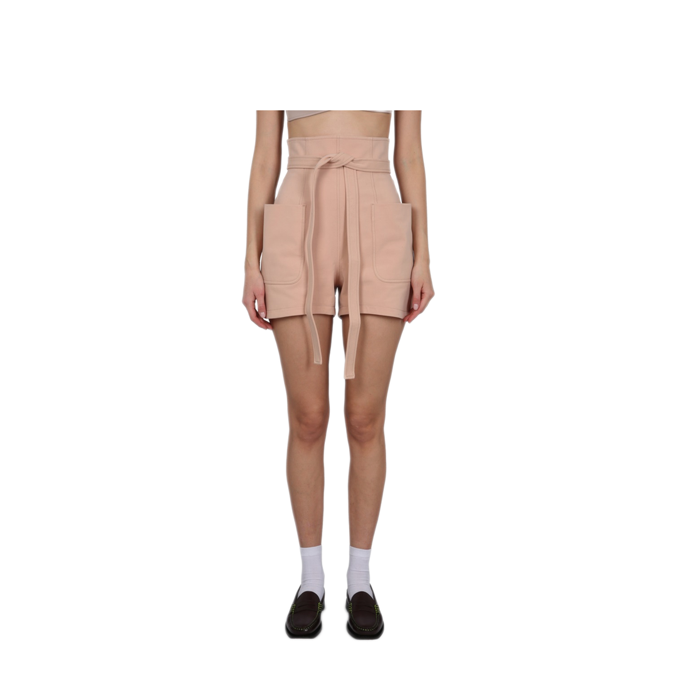 MAYFEYR - PHILOSOPHY DI LORENZO SERAFINI - High Waist Shorts With Belt - 033321260168