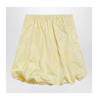 Cream Skirt in Tech Taffeta