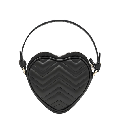 GG Marmont Mini Leather Handbag - Black