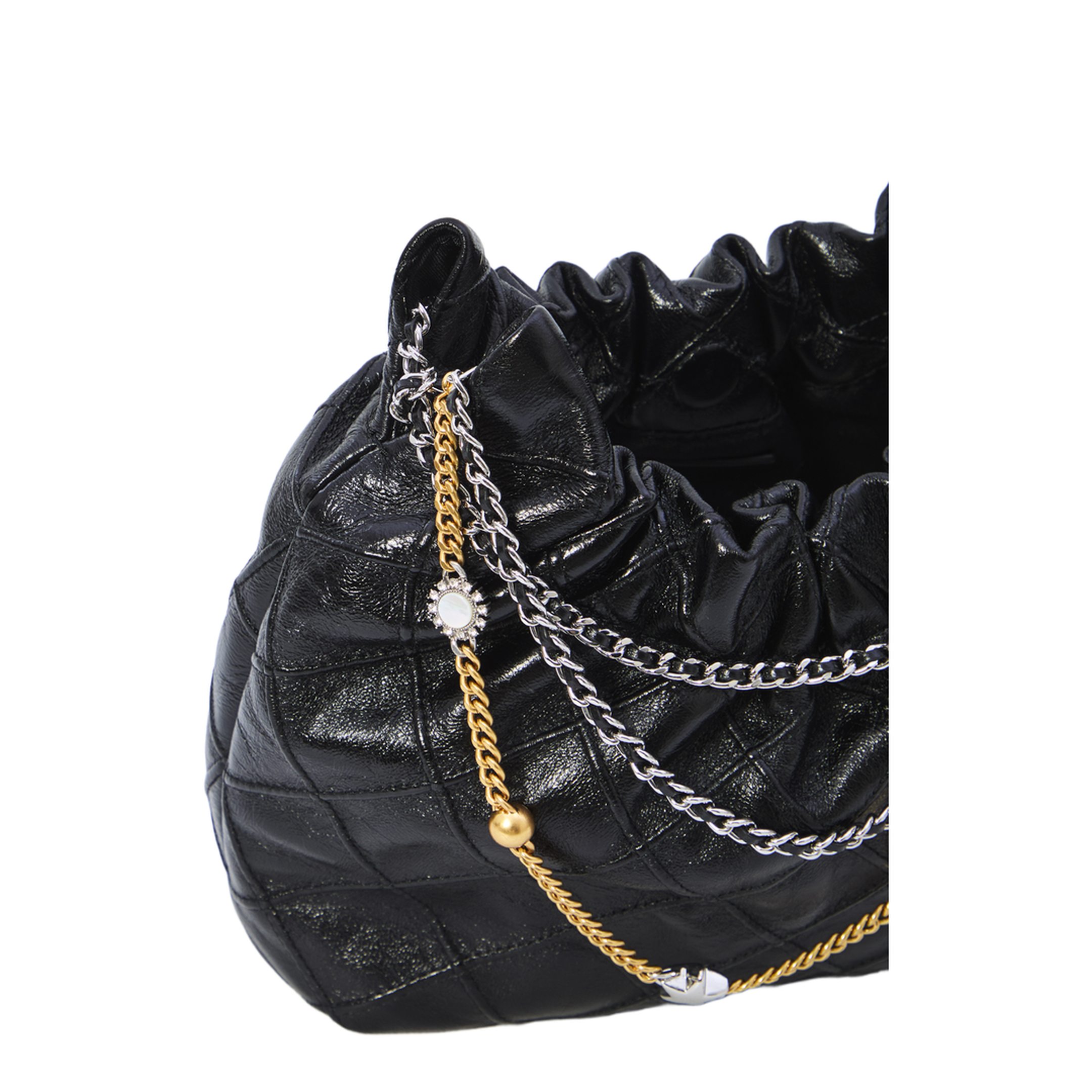 Fleming Mini Leather Hobo Bag