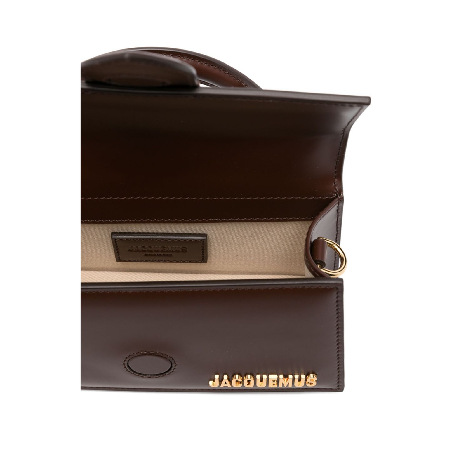 Brown Calf Leather Flap Closure Bag