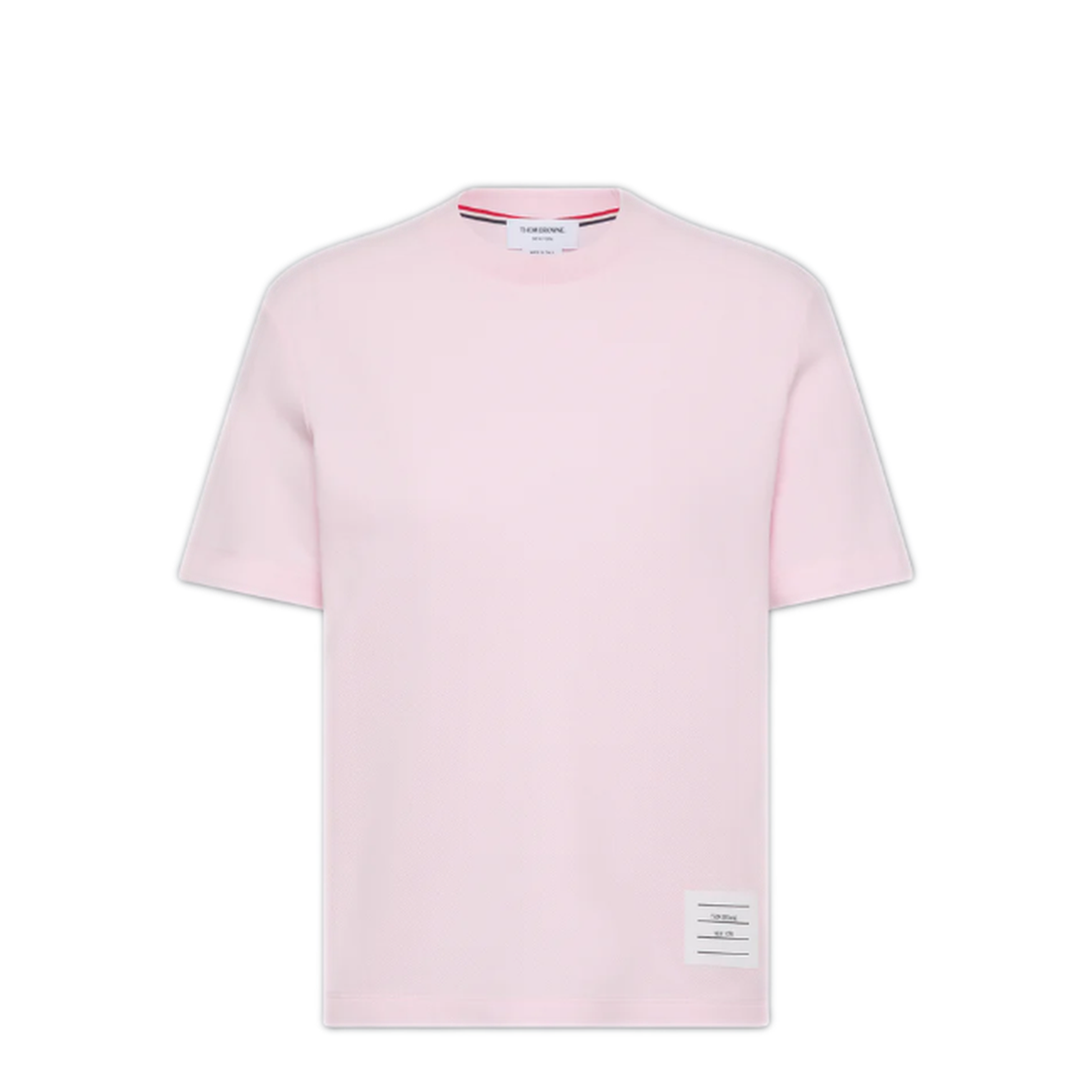 MAYFEYR - Thom Browne - Short Sleeve Tee With Engineered 4 Bar Stripe In Classic Pique - FJS207A00050680