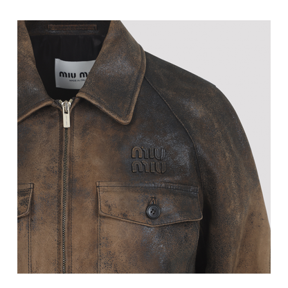 MAYFEYR - Miu Miu - Lamb Leather Jacket - MPV991SOOO18BT