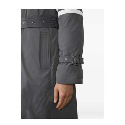 MAYFEYR - Thom Browne - Poly Twill 4-Bar Hooded Down Parka With Belt - MOD091X07259
