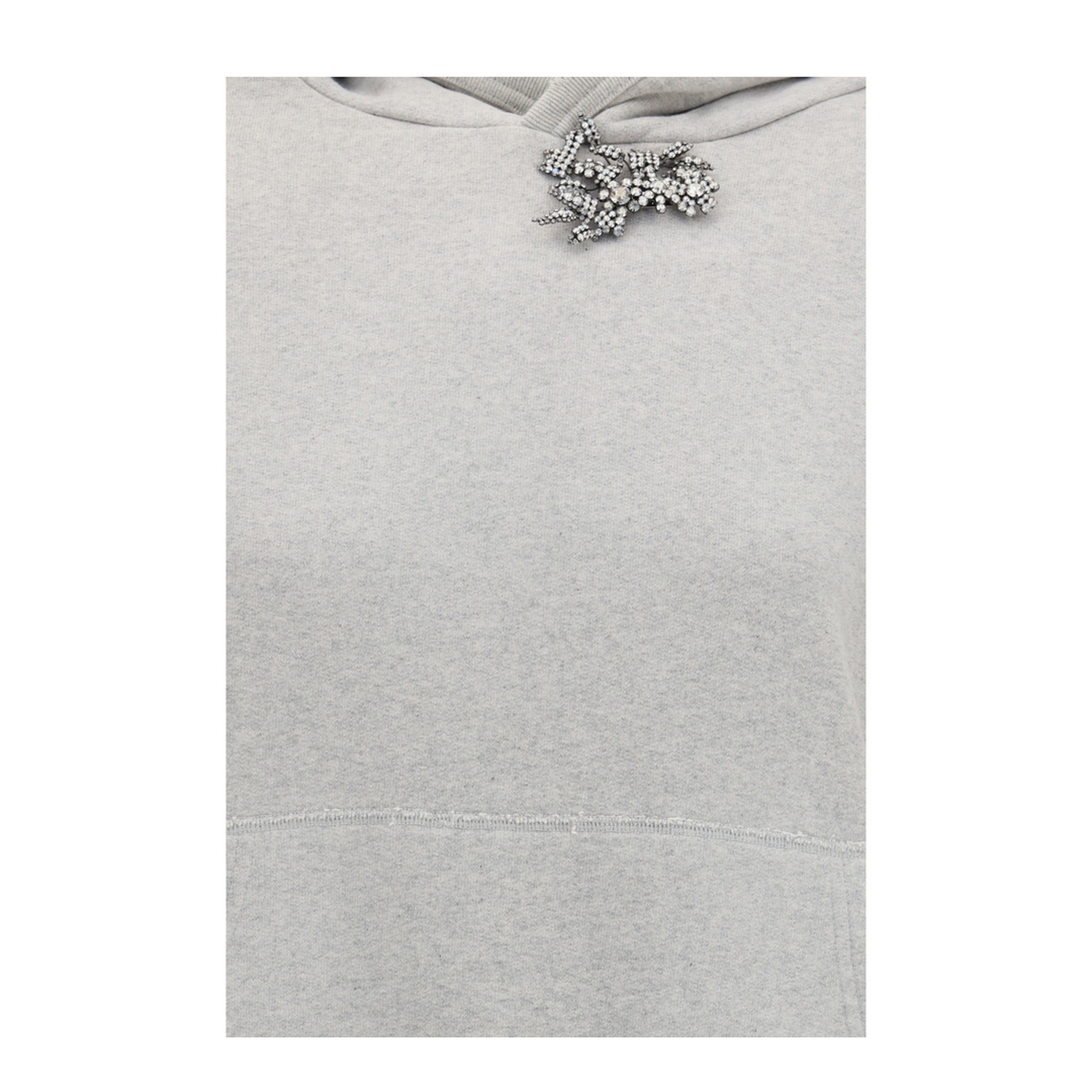 MAYFEYR - Prada - Cotton Fleece Hoodie With Jewel Brooch - 134734SOOO6103