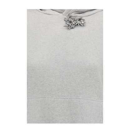 MAYFEYR - Prada - Cotton Fleece Hoodie With Jewel Brooch - 134734SOOO6103